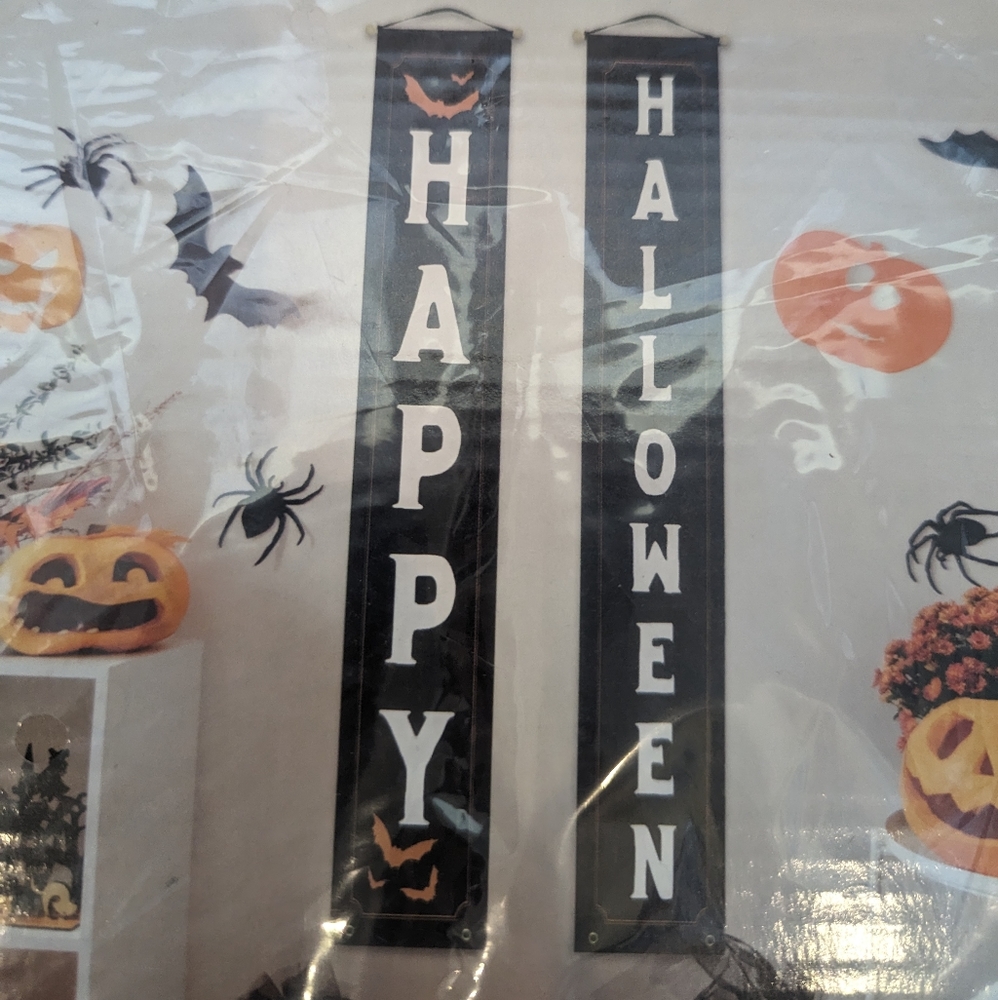 Halloween banners with bats